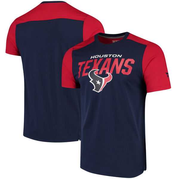 Houston Texans NFL Pro Line by Fanatics Branded Iconic Color Blocked T-Shirt Navy Red,We sell and wholesale Houston Texans NFL Pro Line by Fanatics Branded Iconic Color Blocked T-Shirt Navy Red on line form chian!