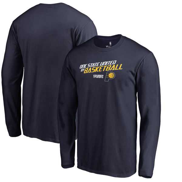 Indiana Pacers Fanatics Branded 2018 NBA Playoffs Slogan Long Sleeve T-Shirt Navy,We sell and wholesale Indiana Pacers Fanatics Branded 2018 NBA Playoffs Slogan Long Sleeve T-Shirt Navy on line form chian!