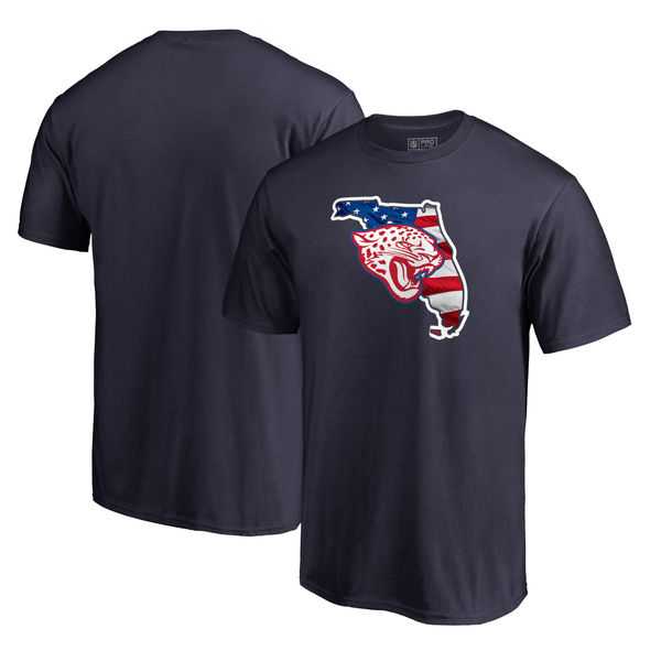 Jacksonville Jaguars Navy NFL Pro Line by Fanatics Branded Banner State T Shirt,We sell and wholesale Jacksonville Jaguars Navy NFL Pro Line by Fanatics Branded Banner State T Shirt on line form chian!