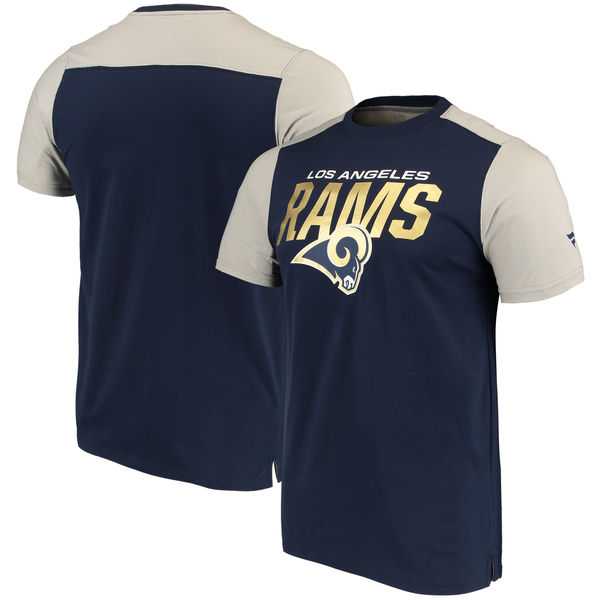Los Angeles Rams NFL Pro Line by Fanatics Branded Iconic Color Blocked T-Shirt Navy Gray,We sell and wholesale Los Angeles Rams NFL Pro Line by Fanatics Branded Iconic Color Blocked T-Shirt Navy Gray on line form chian!