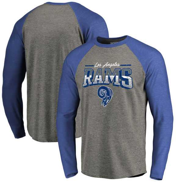 Los Angeles Rams NFL Pro Line by Fanatics Branded Throwback Collection Season Ticket Long Sleeve Tri-Blend Raglan T-Shirt - Heathered GrayRoyal,We sell and wholesale Los Angeles Rams NFL Pro Line by Fanatics Branded Throwback Collection Season Ticket Long Sleeve Tri-Blend Raglan T-Shirt - Heathered GrayRoyal on line form chian!