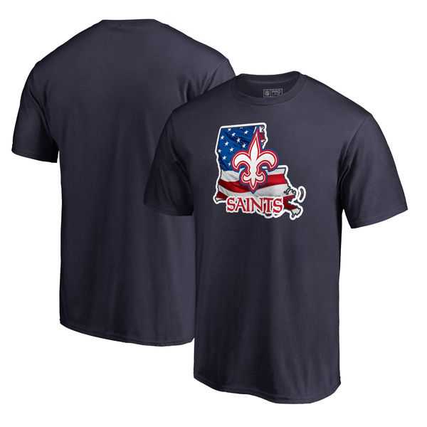New Orleans Saints Navy NFL Pro Line by Fanatics Branded Banner State T Shirt,We sell and wholesale New Orleans Saints Navy NFL Pro Line by Fanatics Branded Banner State T Shirt on line form chian!
