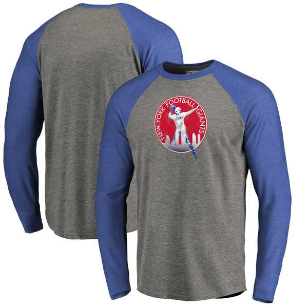 New York Giants NFL Pro Line by Fanatics Branded Throwback Logo Big & Tall Long Sleeve Tri-Blend Raglan T-Shirt - Gray Royal,We sell and wholesale New York Giants NFL Pro Line by Fanatics Branded Throwback Logo Big & Tall Long Sleeve Tri-Blend Raglan T-Shirt - Gray Royal on line form chian!