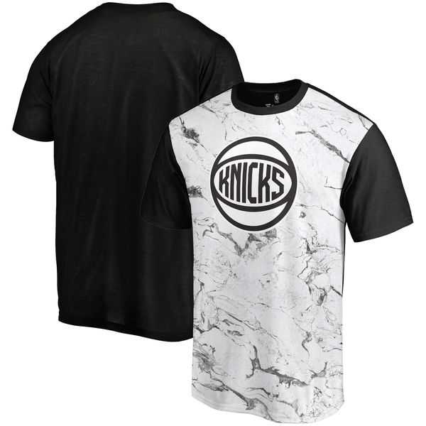 New York Knicks Marble Sublimated T Shirt White Black,We sell and wholesale New York Knicks Marble Sublimated T Shirt White Black on line form chian!