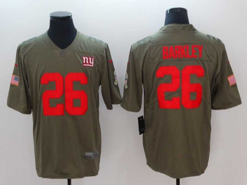 Nike Giants 26 Saquon Barkley Olive Salute To Service Limited Jersey,We sell and wholesale Nike Giants 26 Saquon Barkley Olive Salute To Service Limited Jersey on line form chian!