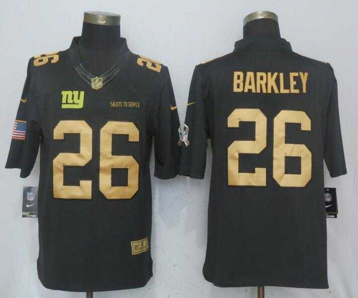 Nike Giants 26 Saquon Barkleyn Anthracite Gold Salute To Service Limited Jersey,We sell and wholesale Nike Giants 26 Saquon Barkleyn Anthracite Gold Salute To Service Limited Jersey on line form chian!