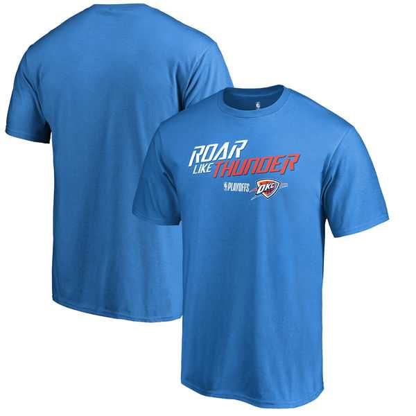 Oklahoma City Thunder Fanatics Branded 2018 NBA Playoffs Slogan T-Shirt Blue,We sell and wholesale Oklahoma City Thunder Fanatics Branded 2018 NBA Playoffs Slogan T-Shirt Blue on line form chian!