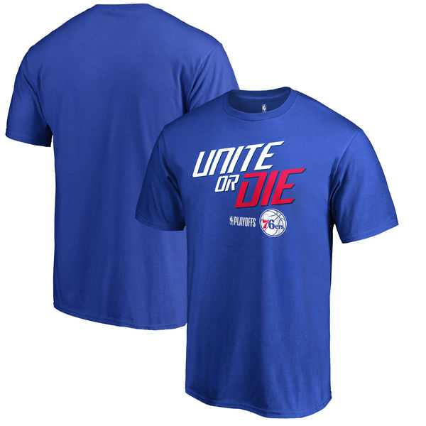 Philadelphia 76ers Fanatics Branded 2018 NBA Playoffs Slogan T-Shirt Royal,We sell and wholesale Philadelphia 76ers Fanatics Branded 2018 NBA Playoffs Slogan T-Shirt Royal on line form chian!