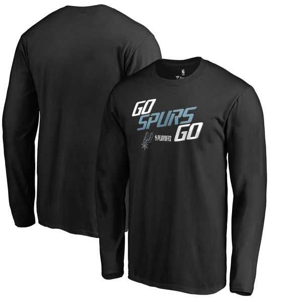 San Antonio Spurs Fanatics Branded 2018 NBA Playoffs Slogan Long Sleeve T-Shirt Black,We sell and wholesale San Antonio Spurs Fanatics Branded 2018 NBA Playoffs Slogan Long Sleeve T-Shirt Black on line form chian!