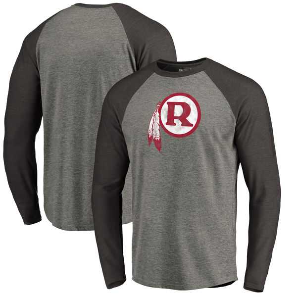 Washington Redskins NFL Pro Line by Fanatics Branded Throwback Logo Big & Tall Long Sleeve Tri-Blend Raglan T-Shirt - Gray Black,We sell and wholesale Washington Redskins NFL Pro Line by Fanatics Branded Throwback Logo Big & Tall Long Sleeve Tri-Blend Raglan T-Shirt - Gray Black on line form chian!