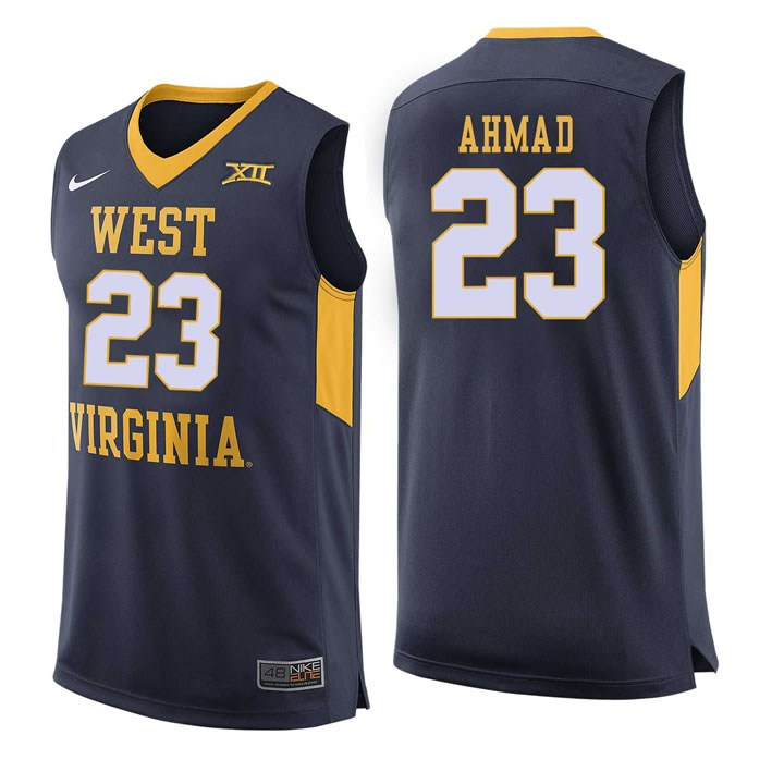 West Virginia Mountaineers 23 Esa Ahmad Navy College Basketball Jersey Dzhi,We sell and wholesale West Virginia Mountaineers 23 Esa Ahmad Navy College Basketball Jersey Dzhi on line form chian!