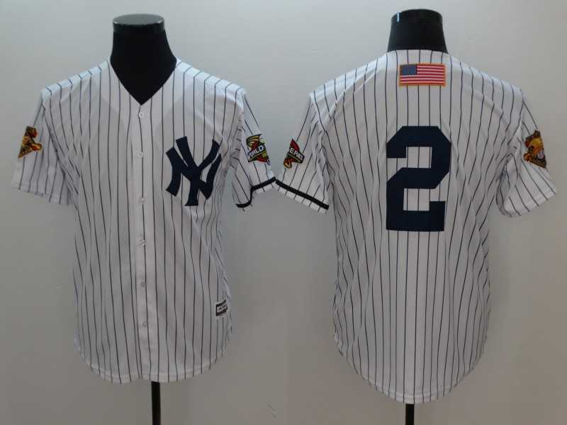 Yankees 2 Derek Jeter White 2001 World Series Cool Base Baseball Jerseys,We sell and wholesale Yankees 2 Derek Jeter White 2001 World Series Cool Base Baseball Jerseys on line form chian!