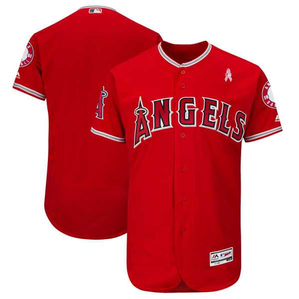 Angels Blank Red 2018 Mother's Day Flexbase Jersey Dzhi,We sell and wholesale Angels Blank Red 2018 Mother's Day Flexbase Jersey Dzhi on line form chian!