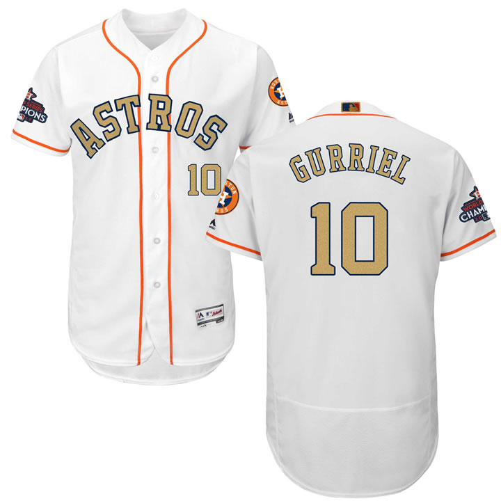 Astros 10 Yuli Gurriel White 2018 Gold Program Flexbase Jersey Dzhi,We sell and wholesale Astros 10 Yuli Gurriel White 2018 Gold Program Flexbase Jersey Dzhi on line form chian!