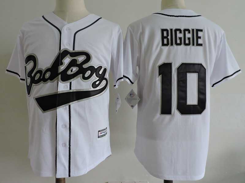 Bad Boy #10 Biggie Smalls White Movie Cool Base Jersey Dzhi,We sell and wholesale Bad Boy #10 Biggie Smalls White Movie Cool Base Jersey Dzhi on line form chian!