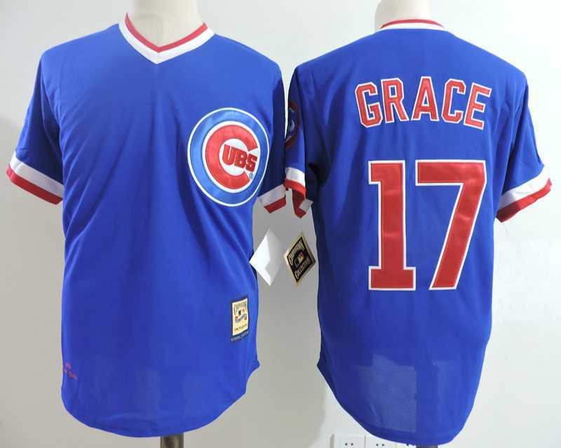 Chicago Cubs #17 MARK GRACE Blue Mitchell And Ness Throwback Pullover Stitched Jersey Dzhi,We sell and wholesale Chicago Cubs #17 MARK GRACE Blue Mitchell And Ness Throwback Pullover Stitched Jersey Dzhi on line form chian!