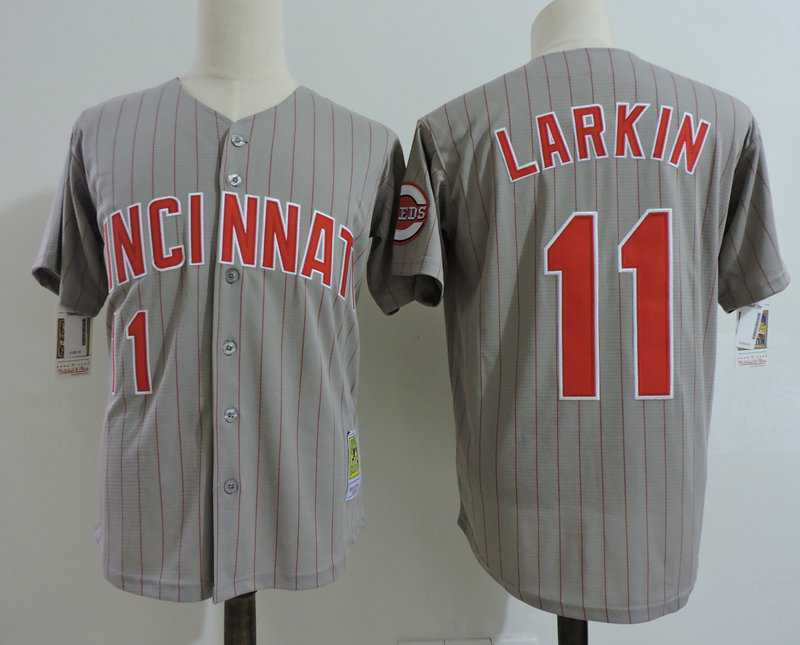 Cincinnati Reds #11 Barry Larkin Gray Cooperstown Collection Jersey Dzhi,We sell and wholesale Cincinnati Reds #11 Barry Larkin Gray Cooperstown Collection Jersey Dzhi on line form chian!