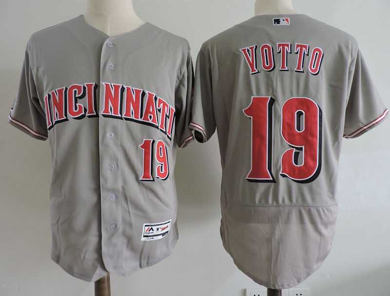 Cincinnati Reds #19 Joey Vottos Gray Flexbase Stitched Jersey Dzhi,We sell and wholesale Cincinnati Reds #19 Joey Vottos Gray Flexbase Stitched Jersey Dzhi on line form chian!