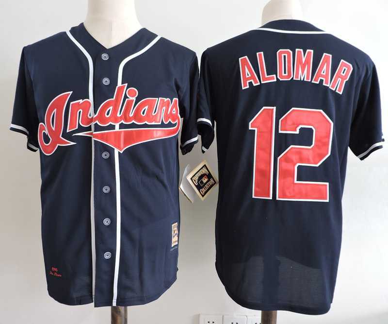 Cleveland Indians #12 Roberto Alomar Mitchell And Ness Navy Blue Throwback Jersey Dzhi,We sell and wholesale Cleveland Indians #12 Roberto Alomar Mitchell And Ness Navy Blue Throwback Jersey Dzhi on line form chian!
