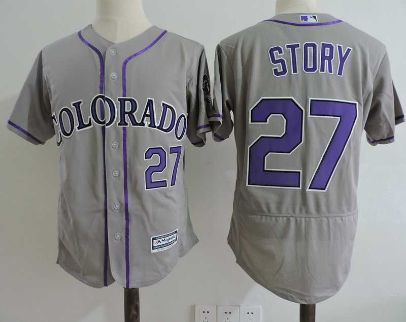 Colorado Rockies #27 Trevor Story Gray Flexbase Stitched Jersey Dzhi,We sell and wholesale Colorado Rockies #27 Trevor Story Gray Flexbase Stitched Jersey Dzhi on line form chian!