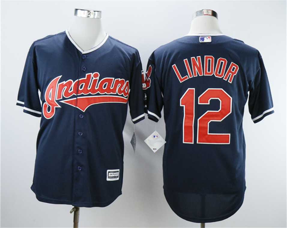 Indians 12 Francisco Lindor Navy Cool Base Baseball Jerseys,We sell and wholesale Indians 12 Francisco Lindor Navy Cool Base Baseball Jerseys on line form chian!