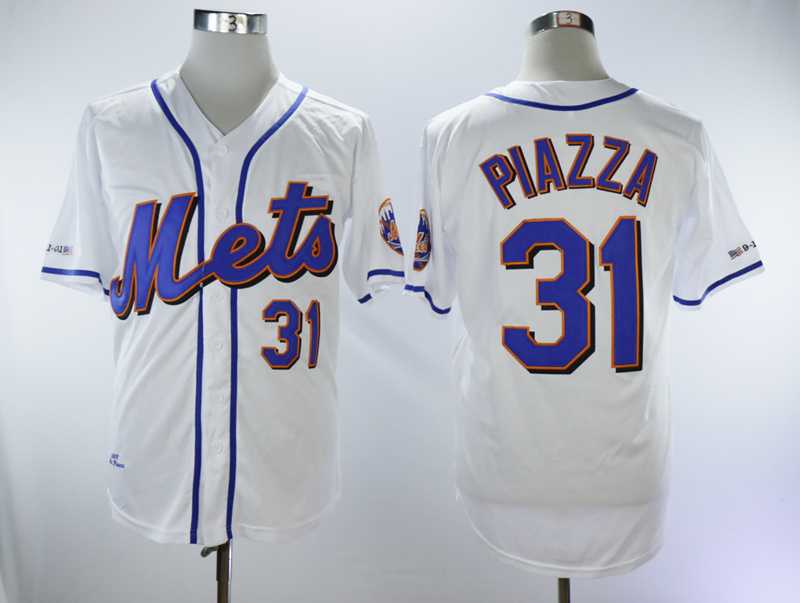 Mets 31 Mike Piazza White Throwback Baseball Jerseys,We sell and wholesale Mets 31 Mike Piazza White Throwback Baseball Jerseys on line form chian!