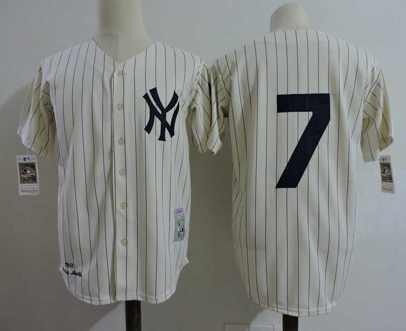 New York Yankees #7 Mickey Mantle Mitchell And Ness Cream Throwback Stitched Jersey Dzhi,We sell and wholesale New York Yankees #7 Mickey Mantle Mitchell And Ness Cream Throwback Stitched Jersey Dzhi on line form chian!