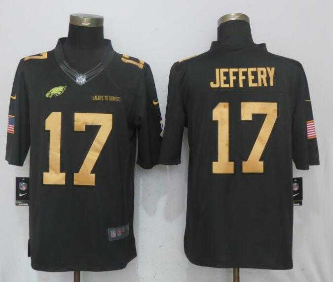 Nike Eagles 17 Alshon Jeffery Anthracite Gold Salute To Service Limited Jersey,We sell and wholesale Nike Eagles 17 Alshon Jeffery Anthracite Gold Salute To Service Limited Jersey on line form chian!
