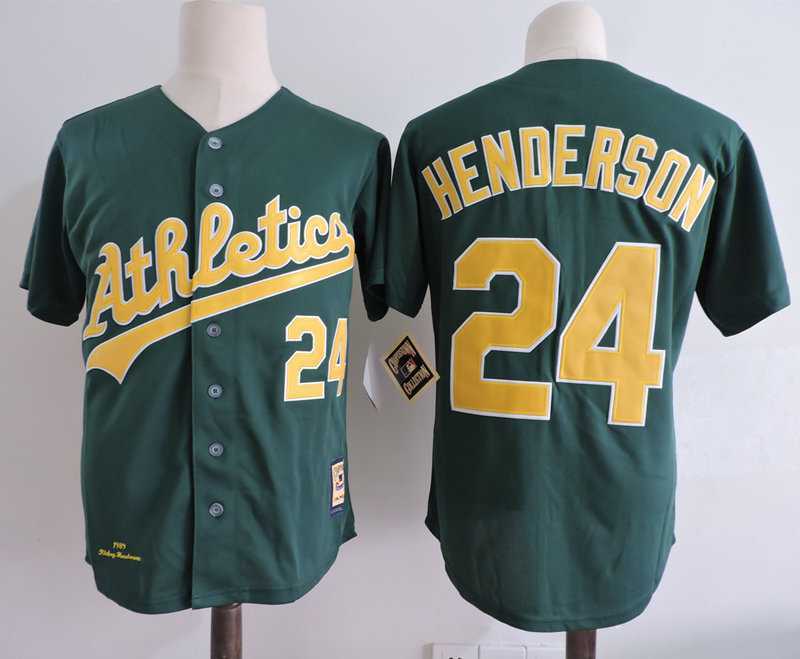 Oakland Athletics #24 Rickey Henderson Green Mitchell And Ness Throwback Stitched Jersey Dzhi,We sell and wholesale Oakland Athletics #24 Rickey Henderson Green Mitchell And Ness Throwback Stitched Jersey Dzhi on line form chian!