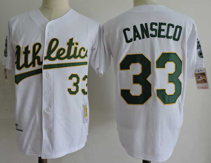 Oakland Athletics #33 Jose Canseco White Mitchell And Ness Throwback Stitched Jersey Dzhi,We sell and wholesale Oakland Athletics #33 Jose Canseco White Mitchell And Ness Throwback Stitched Jersey Dzhi on line form chian!