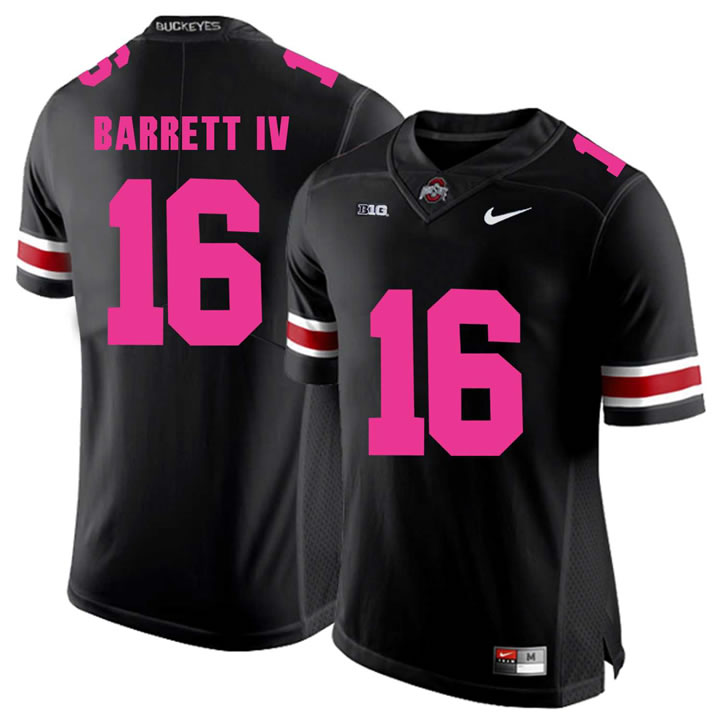 Ohio State Buckeyes 16 J.T. Barrett Black 2018 Breast Cancer Awareness College Football Jersey DingZhi,We sell and wholesale Ohio State Buckeyes 16 J.T. Barrett Black 2018 Breast Cancer Awareness College Football Jersey DingZhi on line form chian!