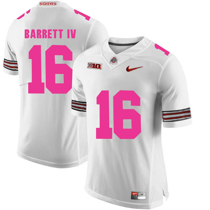 Ohio State Buckeyes 16 J.T. Barrett White 2018 Breast Cancer Awareness College Football Jersey DingZhi,We sell and wholesale Ohio State Buckeyes 16 J.T. Barrett White 2018 Breast Cancer Awareness College Football Jersey DingZhi on line form chian!