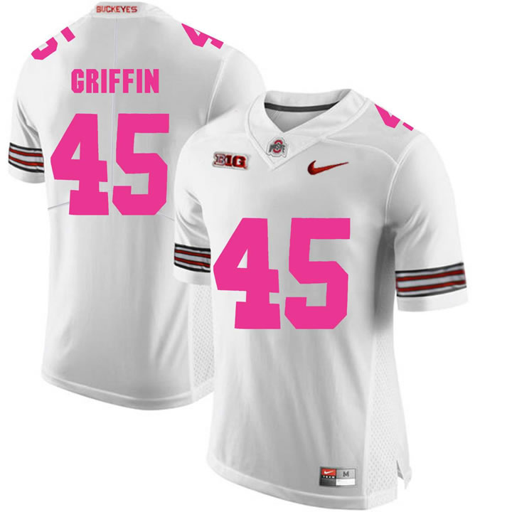 Ohio State Buckeyes 45 Archie Griffin White 2018 Breast Cancer Awareness College Football Jersey DingZhi,We sell and wholesale Ohio State Buckeyes 45 Archie Griffin White 2018 Breast Cancer Awareness College Football Jersey DingZhi on line form chian!