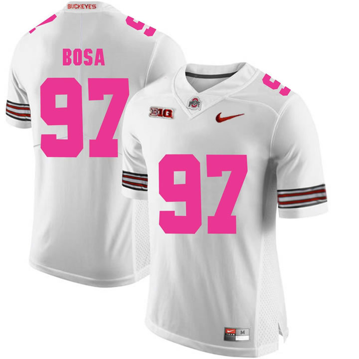 Ohio State Buckeyes 97 Joey Bosa White 2018 Breast Cancer Awareness College Football Jersey DingZhi,We sell and wholesale Ohio State Buckeyes 97 Joey Bosa White 2018 Breast Cancer Awareness College Football Jersey DingZhi on line form chian!