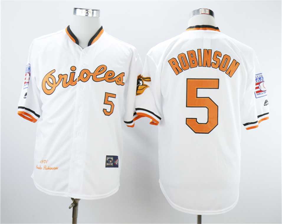 Orioles 5 Brooks Robinson White 1970 Throwback Baseball Jerseys,We sell and wholesale Orioles 5 Brooks Robinson White 1970 Throwback Baseball Jerseys on line form chian!