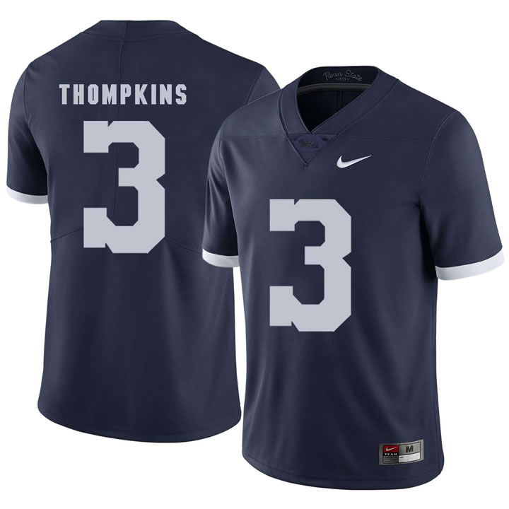 Penn State Nittany Lions 3 DeAndre Thompkins Navy College Football Jersey DingZhi,We sell and wholesale Penn State Nittany Lions 3 DeAndre Thompkins Navy College Football Jersey DingZhi on line form chian!