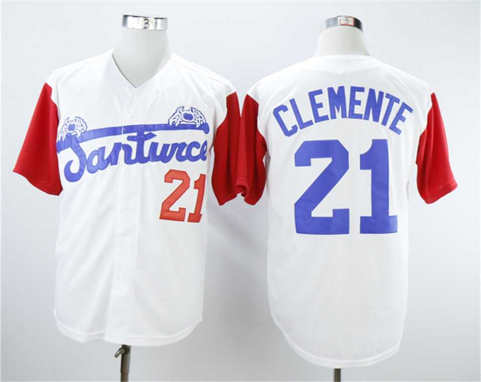 Puerto Rico Cangrejeros de Santurce 21 Roberto Clemente White Baseball Jerseys,We sell and wholesale Puerto Rico Cangrejeros de Santurce 21 Roberto Clemente White Baseball Jerseys on line form chian!