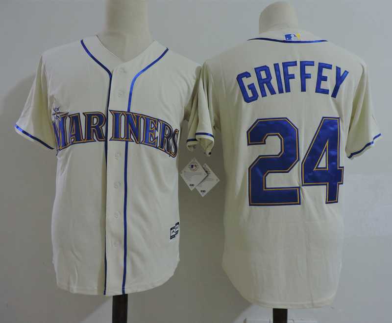 Seattle Mariners #24 Ken Griffey Cream New Cool Base Stitched MLB Jersey Dzhi,We sell and wholesale Seattle Mariners #24 Ken Griffey Cream New Cool Base Stitched MLB Jersey Dzhi on line form chian!