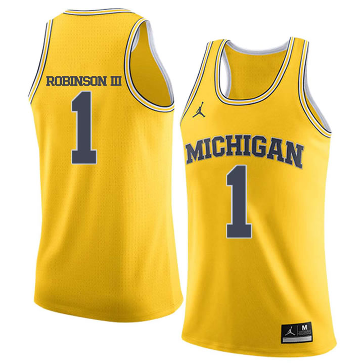 University of Michigan 1 Glenn Robinson III Yellow College Basketball Jersey Dzhi,We sell and wholesale University of Michigan 1 Glenn Robinson III Yellow College Basketball Jersey Dzhi on line form chian!