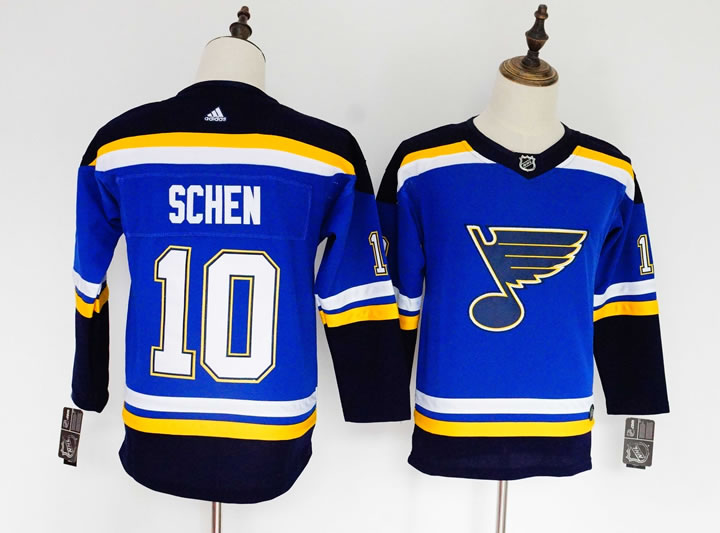 Women Blues 10 Brayden Schen Blue Adidas Stitched Jersey,We sell and wholesale Women Blues 10 Brayden Schen Blue Adidas Stitched Jersey on line form chian!
