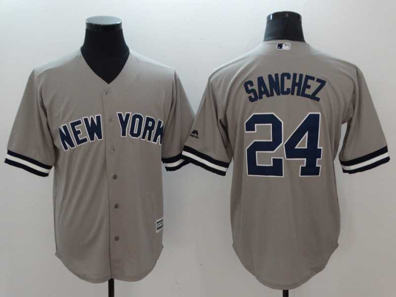 Yankees 24 Gary Sanchez Gray Cool Base Baseball Jerseys,We sell and wholesale Yankees 24 Gary Sanchez Gray Cool Base Baseball Jerseys on line form chian!
