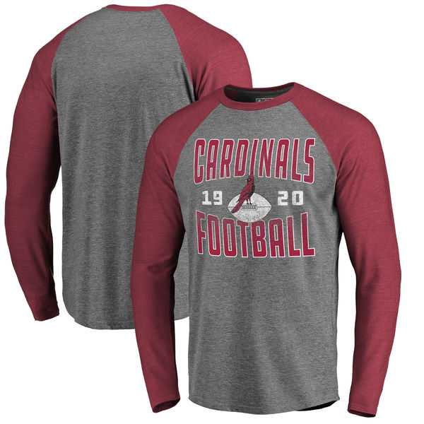 Arizona Cardinals NFL Pro Line by Fanatics Branded Timeless Collection Antique Stack Long Sleeve Tri-Blend Raglan T-Shirt Ash,We sell and wholesale Arizona Cardinals NFL Pro Line by Fanatics Branded Timeless Collection Antique Stack Long Sleeve Tri-Blend Raglan T-Shirt Ash on line form chian!