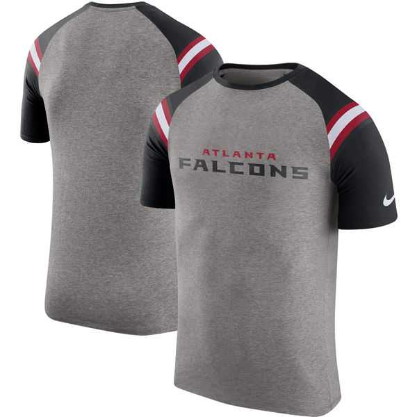 Atlanta Falcons Nike Enzyme Shoulder Stripe Raglan T-Shirt - Heathered Gray,We sell and wholesale Atlanta Falcons Nike Enzyme Shoulder Stripe Raglan T-Shirt - Heathered Gray on line form chian!