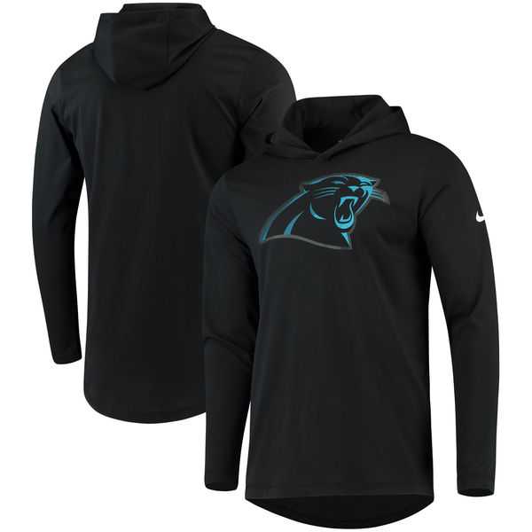 Carolina Panthers Nike Blend Performance Hooded Long Sleeve T-Shirt Black,We sell and wholesale Carolina Panthers Nike Blend Performance Hooded Long Sleeve T-Shirt Black on line form chian!