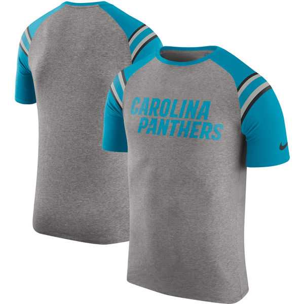 Carolina Panthers Nike Enzyme Shoulder Stripe Raglan T-Shirt - Heathered Gray,We sell and wholesale Carolina Panthers Nike Enzyme Shoulder Stripe Raglan T-Shirt - Heathered Gray on line form chian!
