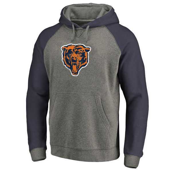 Chicago Bears NFL Pro Line by Fanatics Branded Gray Navy Throwback Logo Big & Tall Tri-Blend Raglan Pullover Hoodie 90Hou,We sell and wholesale Chicago Bears NFL Pro Line by Fanatics Branded Gray Navy Throwback Logo Big & Tall Tri-Blend Raglan Pullover Hoodie 90Hou on line form chian!