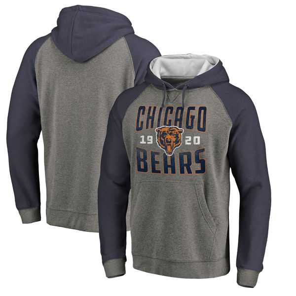 Chicago Bears NFL Pro Line by Fanatics Branded Timeless Collection Antique Stack Tri-Blend Raglan Pullover Hoodie Ash,We sell and wholesale Chicago Bears NFL Pro Line by Fanatics Branded Timeless Collection Antique Stack Tri-Blend Raglan Pullover Hoodie Ash on line form chian!