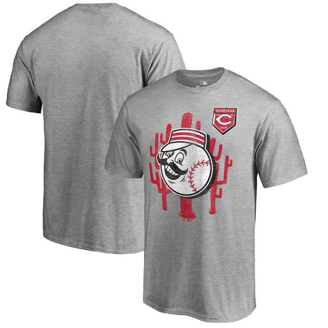 Cincinnati Reds Fanatics Branded 2018 MLB Spring Training Vintage T Shirt Heather Gray,We sell and wholesale Cincinnati Reds Fanatics Branded 2018 MLB Spring Training Vintage T Shirt Heather Gray on line form chian!