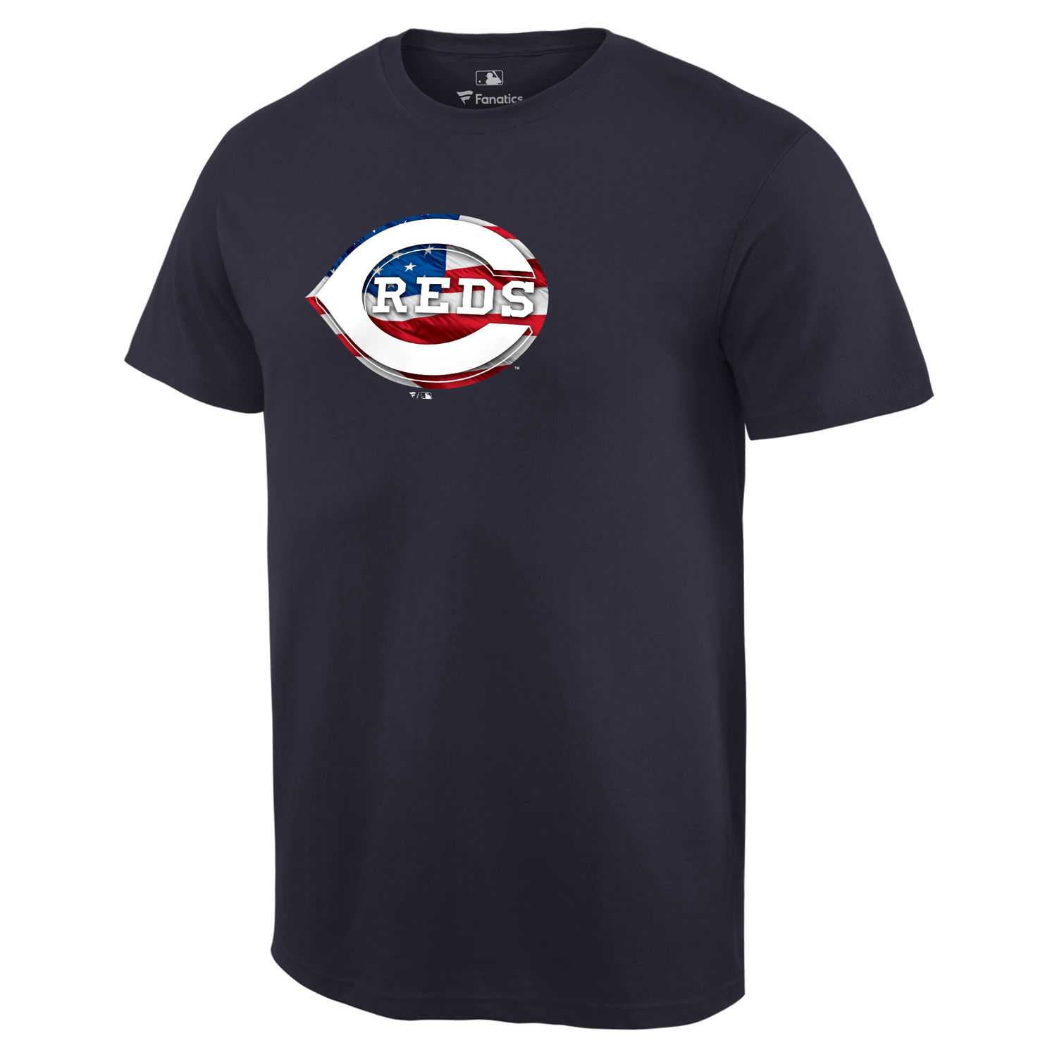 Cincinnati Reds Navy Banner Wave T Shirt,We sell and wholesale Cincinnati Reds Navy Banner Wave T Shirt on line form chian!