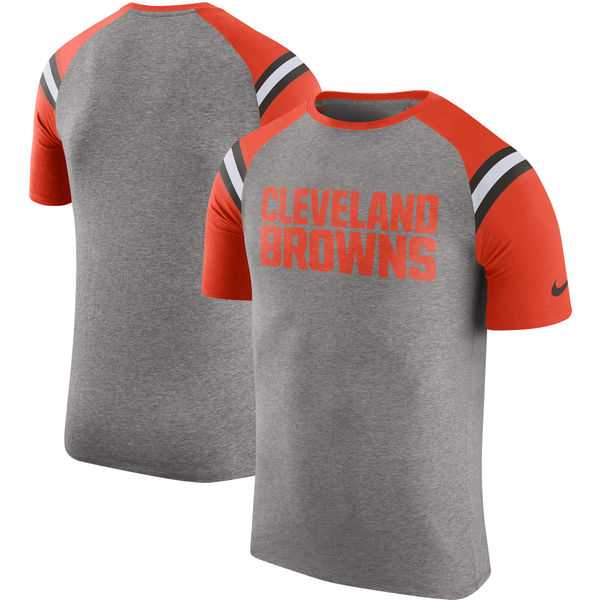 Cleveland Browns Nike Enzyme Shoulder Stripe Raglan T-Shirt - Heathered Gray,We sell and wholesale Cleveland Browns Nike Enzyme Shoulder Stripe Raglan T-Shirt - Heathered Gray on line form chian!